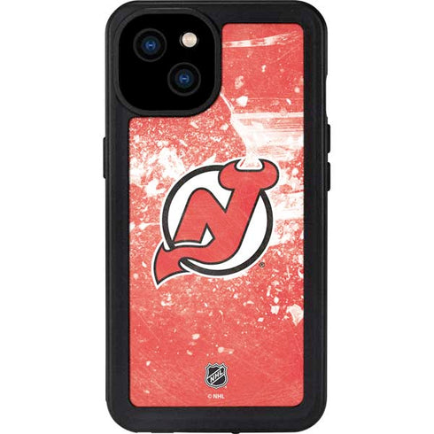 NHL New Jersey Devils Frozen iPhone 15 Plus Waterproof Case